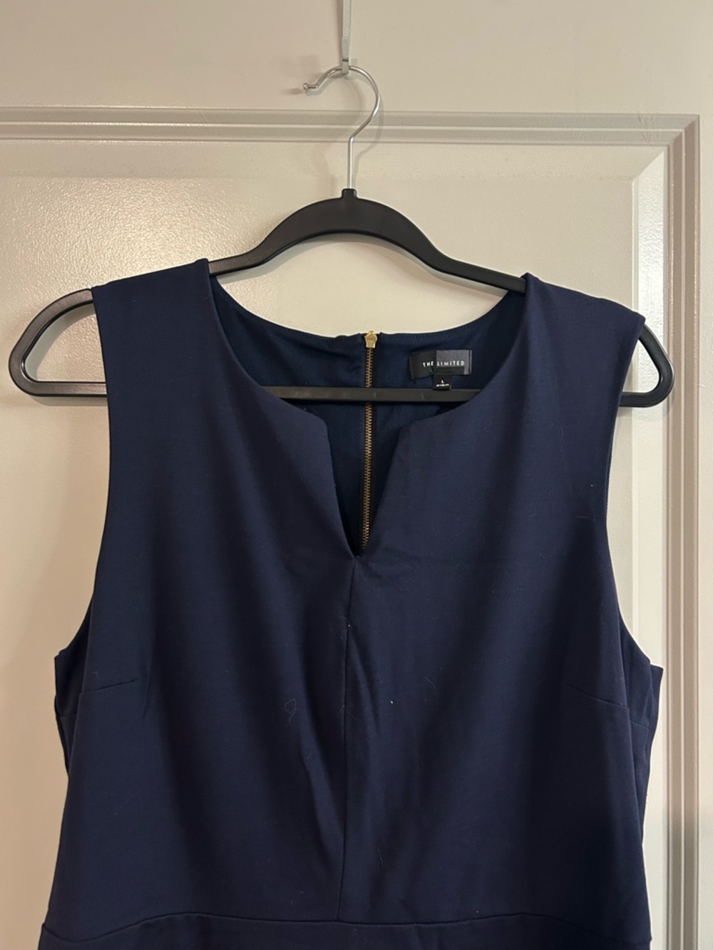 The Limited Navy Dress with White Hem - Picture 4 of 6